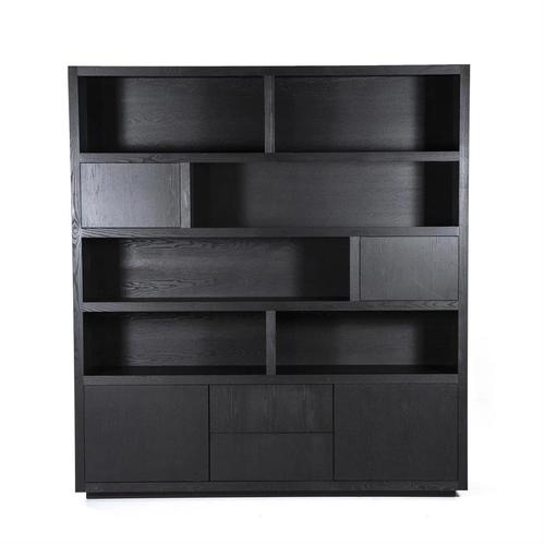 Cabinet Helsinki 200x220cm 2 pieces 4drs 2 drawers - black