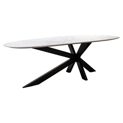 Trocadero white marble dining table