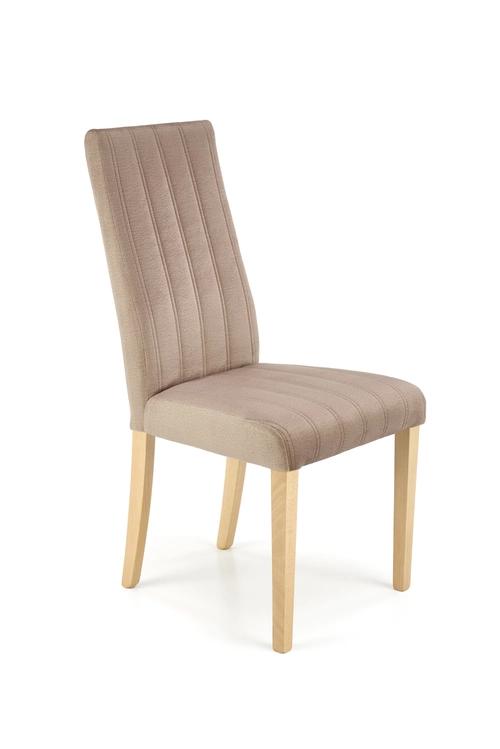 DIEGO 3 chair honey oak / tap. velvet quilted stripes - MONOLITH 09 (beige) (1p=2pcs)
