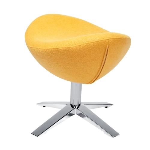 EGG WIDE mustard footstool.13 - wool, steel