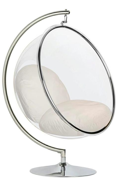 BUBBLE STAND VELVET armchair with beige cushion